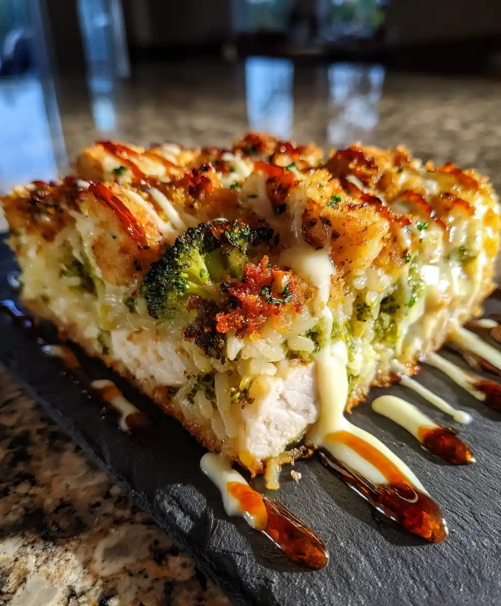 Cheesy Chicken, Broccoli & Rice Casserole With Sun Dried Tomato Pesto Swirl 5 Cheesy Chicken, Broccoli & Rice Casserole with Sun Dried Tomato Pesto Swirl