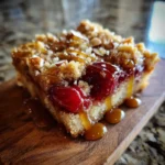 Cherry Cobbler Bars With Salted Caramel Swirl 6 Cherry Cobbler Bars With Salted Caramel Swirl 1767831620.2179737