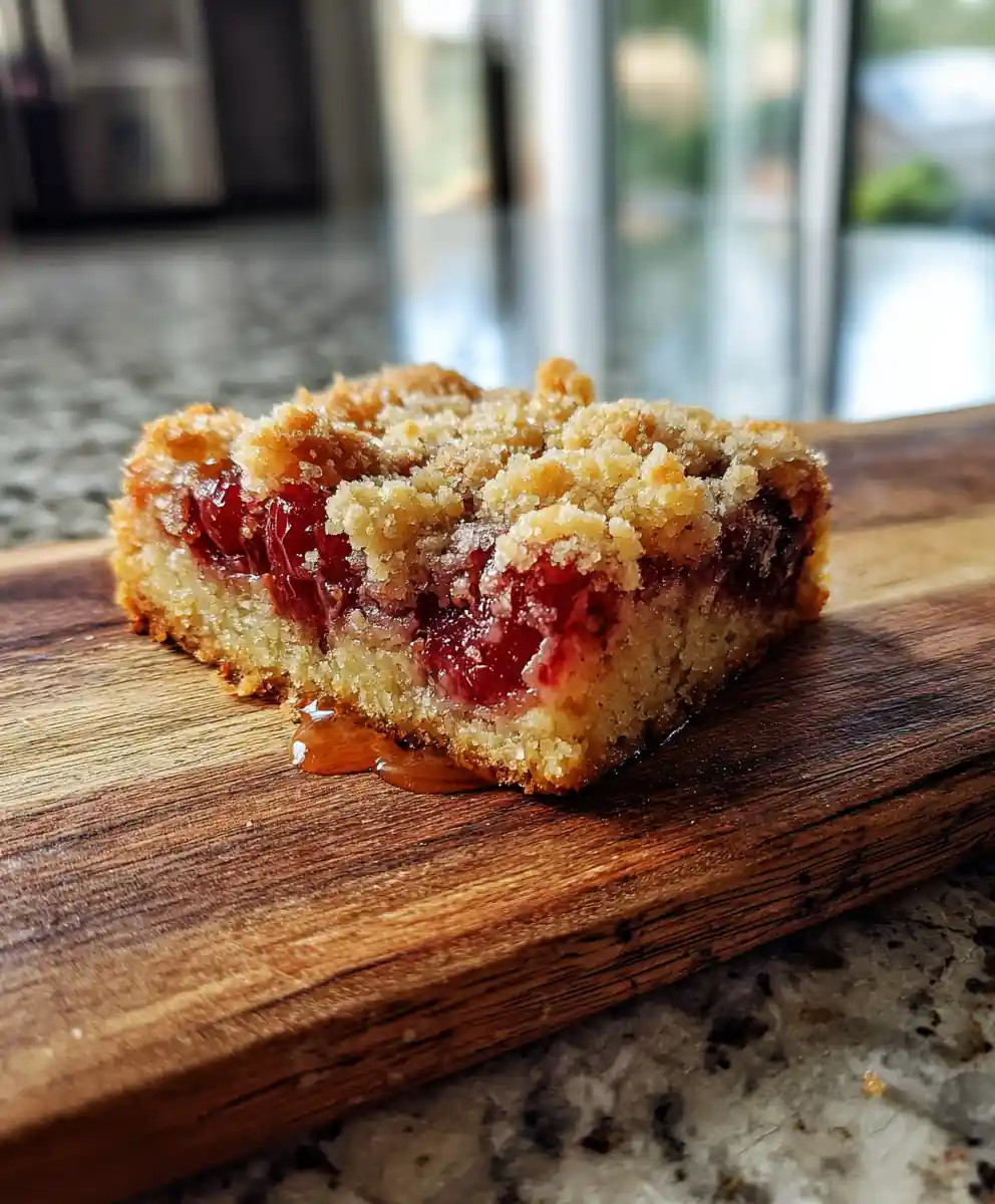 Cherry Cobbler Bars With Salted Caramel Swirl 5 Cherry Cobbler Bars with Salted Caramel Swirl