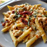 Creamy Cheesy Chicken Pasta With Sun Dried Tomato Cheese Swirl 1767867893.6996899