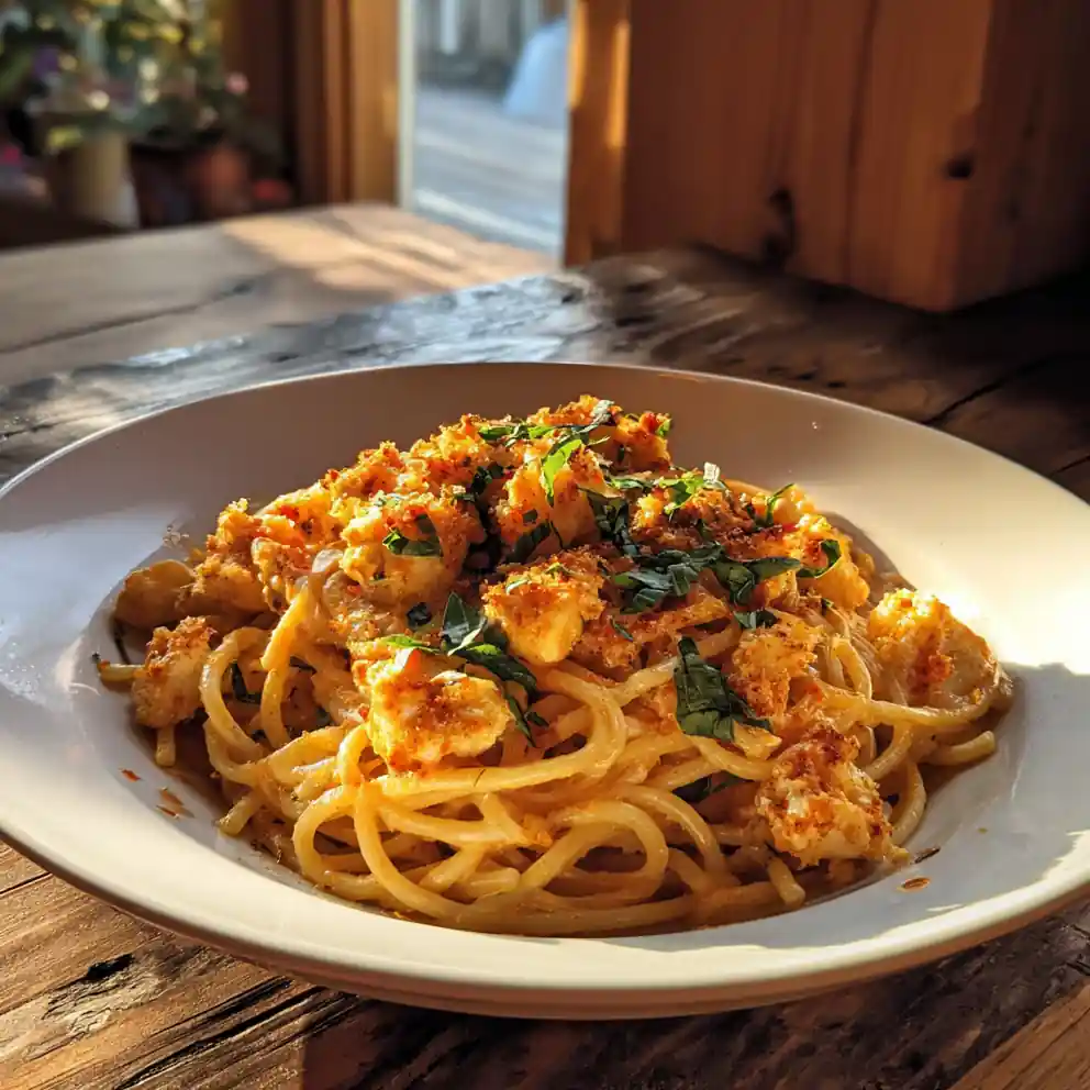 Creamy Monterey Chicken Spaghetti With Roasted Red Pepper Swirl 3 Creamy Monterey Chicken Spaghetti With Roasted Red Pepper Swirl 1767879081.4169457