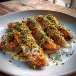 Crispy Almond Pistachio Baked Chicken Tenders With Lemon Garlic Yogurt Drizzle 1767863863.1447477