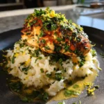 Crispy Herb Parmesan Crusted Chicken Scampi Over Garlic Parmesan Rice 1767836871.514055