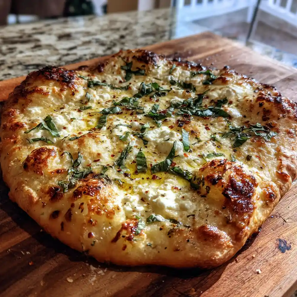 Crispy Lemon Pizza With Ricotta Swirl And Basil Drizzle 4 Crispy Lemon Pizza with Ricotta Swirl and Basil Drizzle