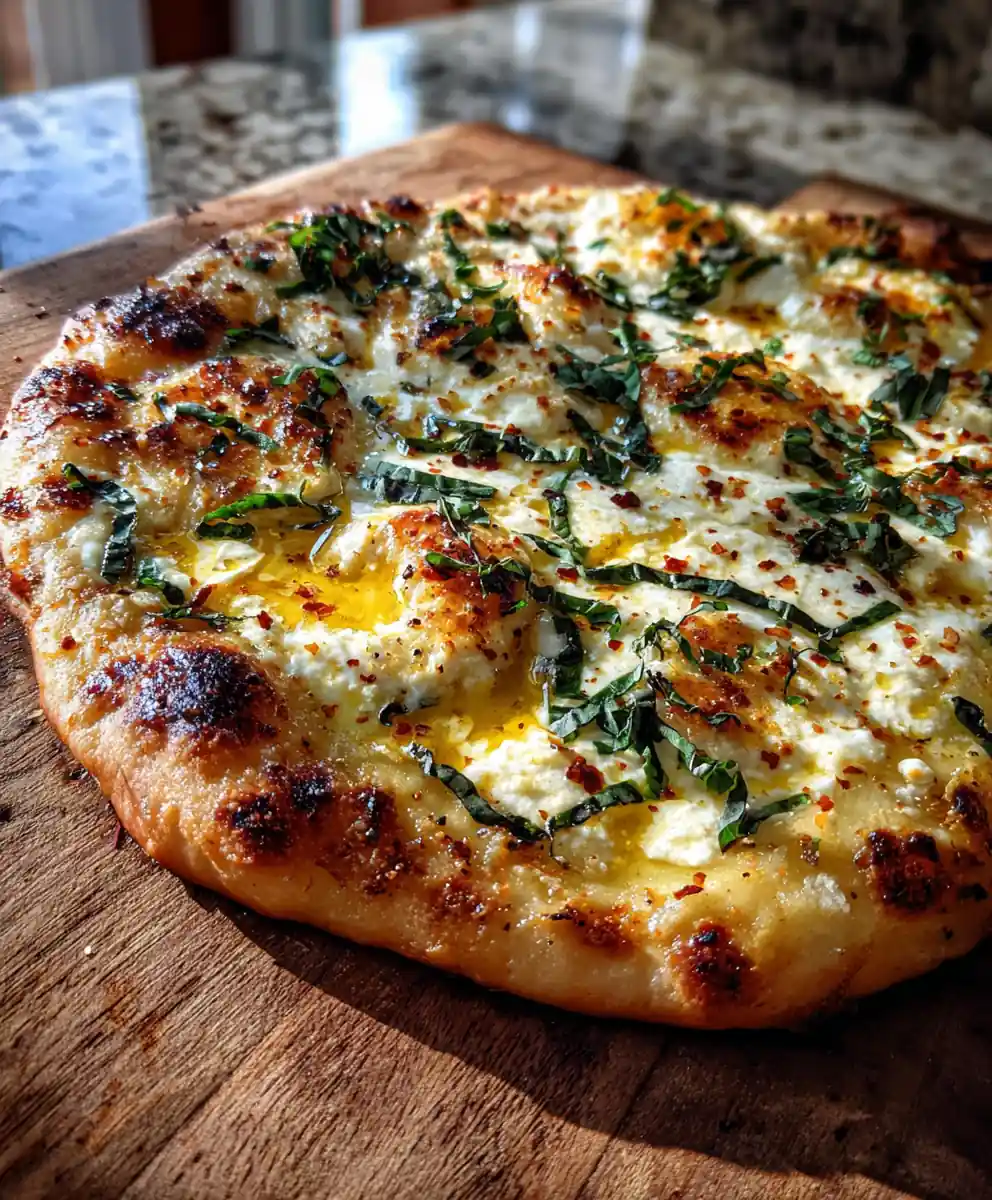 Crispy Lemon Pizza With Ricotta Swirl And Basil Drizzle 5 Crispy Lemon Pizza with Ricotta Swirl and Basil Drizzle