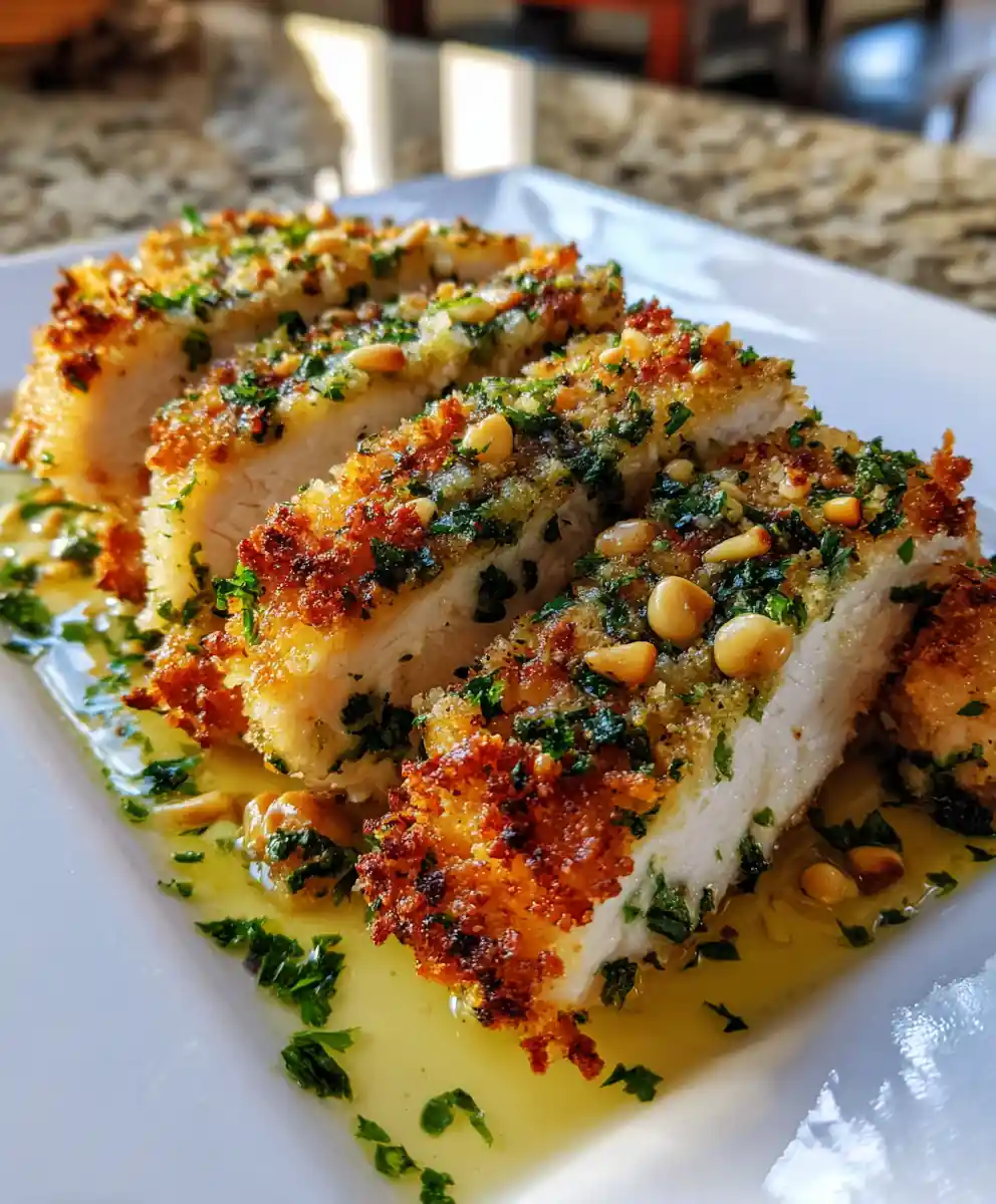 Crispy Parmesan Chicken With Lemon Butter Herb Drizzle 5 Crispy Parmesan Chicken with Lemon Butter Herb Drizzle