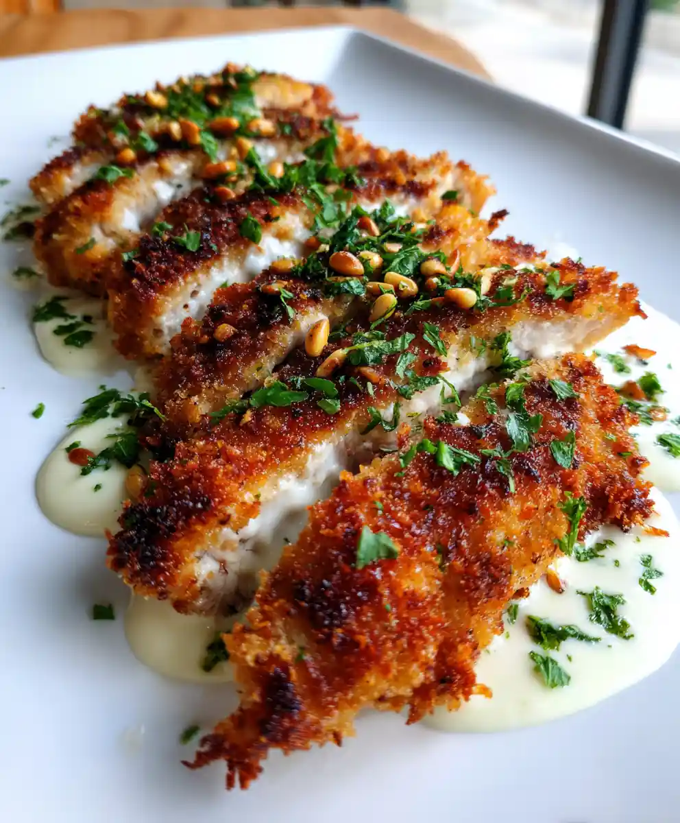 Crispy Parmesan Yogurt Caesar Chicken With Lemon Drizzle 5 Crispy Parmesan Yogurt Caesar Chicken with Lemon Drizzle