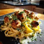 Garlic Butter Chicken Balls Over Creamy Lemon Butter Pasta 1767870697.503469