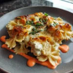 Garlic Butter Chicken Bowties With Mozzarella And Roasted Red Pepper Cream 1767867002.5395358