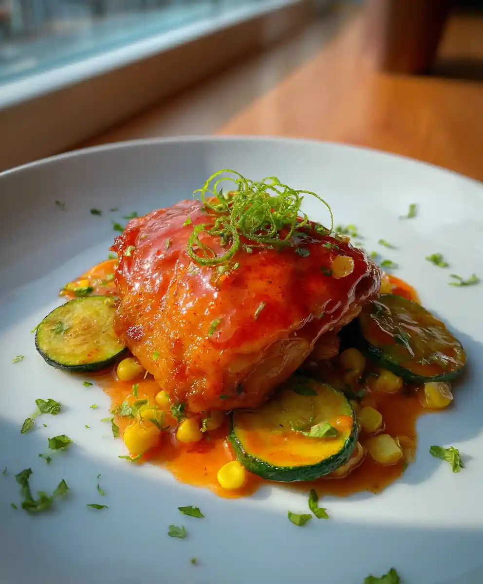 Garlic Butter Chicken With Zucchini, Sweet Corn & Smoked Paprika Lime Glaze 5 Garlic Butter Chicken with Zucchini, Sweet Corn & Smoked Paprika Lime Glaze