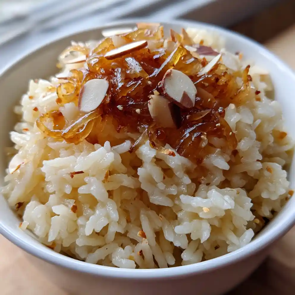 Golden Onion Butter Jasmine Rice With Caramelized Onion Jam 4 Golden Onion Butter Jasmine Rice with Caramelized Onion Jam