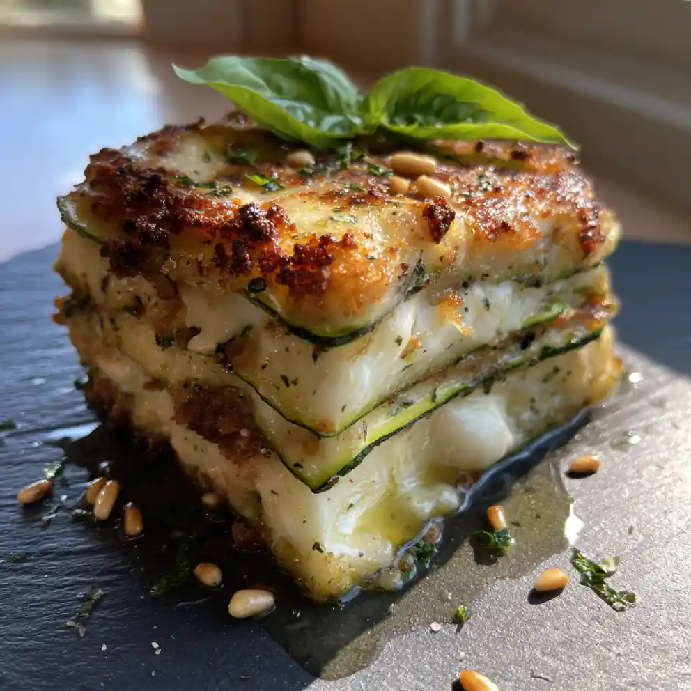 Lemon Basil Layered Zucchini Ricotta Melts 4 Lemon Basil Layered Zucchini Ricotta Melts