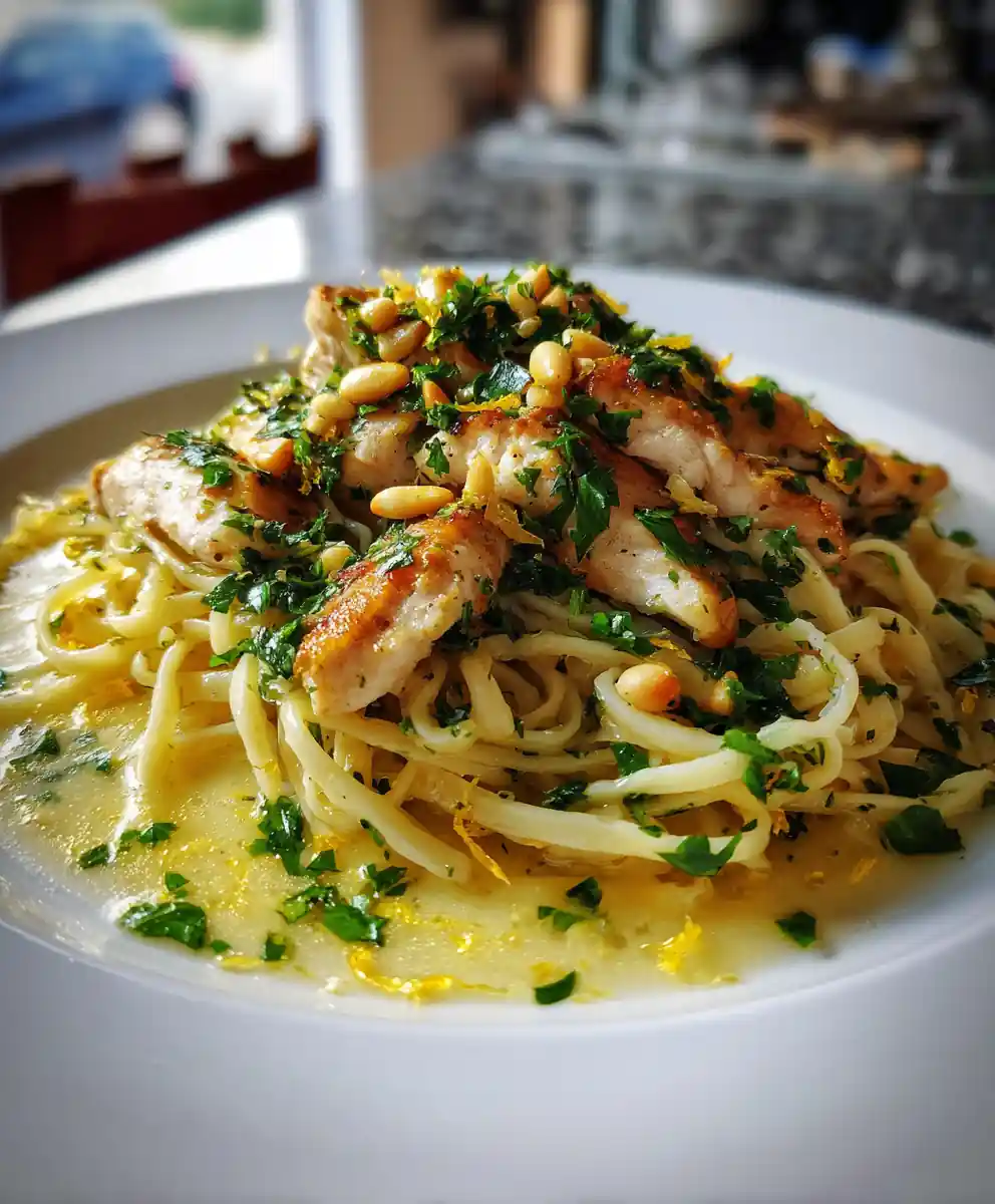 Lemon Herb Buttered Noodles With Pan Seared Chicken 5 Lemon Herb Buttered Noodles with Pan Seared Chicken