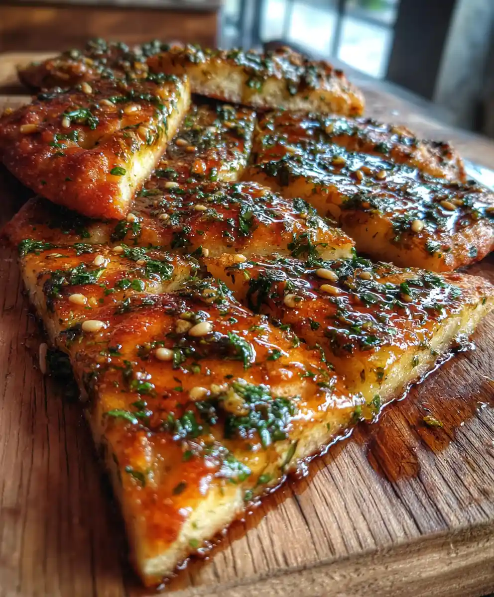 Lemon Herb Garlic Keto Flatbread With Crispy Pine Nut Finish 5 Lemon Herb Garlic Keto Flatbread with Crispy Pine Nut Finish