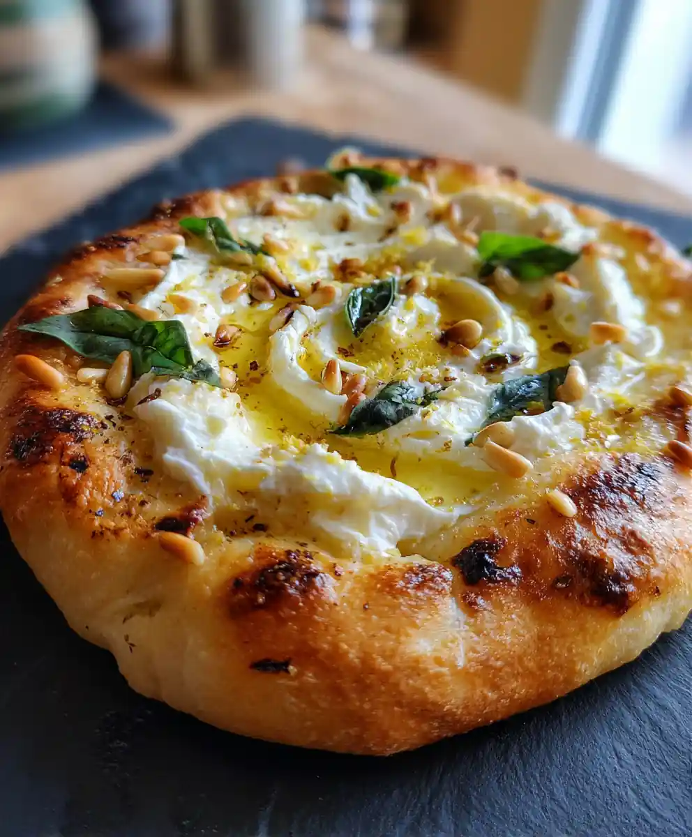 Lemon Zest Ricotta Swirl White Garlic Pizza 5 Lemon Zest Ricotta Swirl White Garlic Pizza