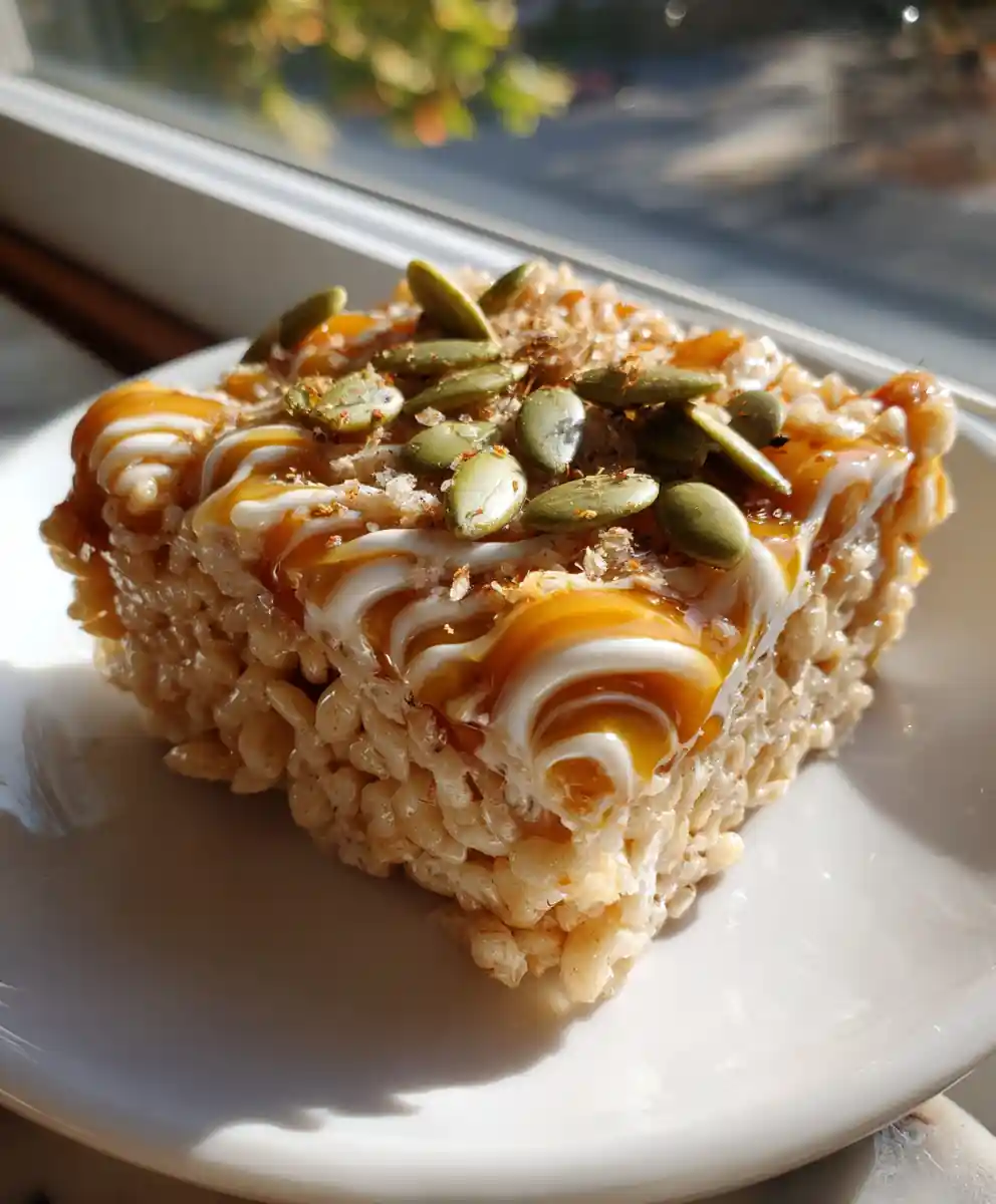Maple Swirled Pumpkin Spice Rice Krispie Treats 5 Maple Swirled Pumpkin Spice Rice Krispie Treats