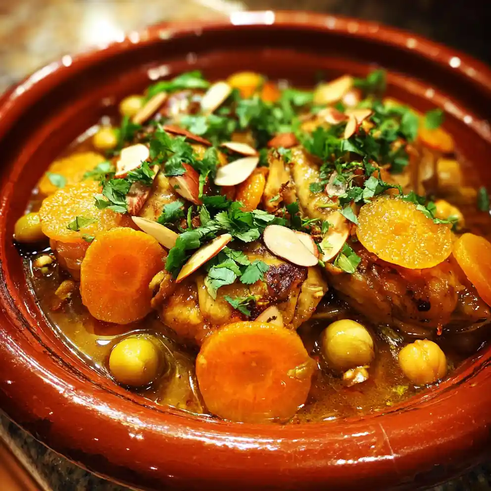 Moroccan Chicken Stew With Apricot Date Caramel Swirl 4 Moroccan Chicken Stew with Apricot Date Caramel Swirl