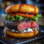 Oreo Cheesecake Stuffed Donut Burger With Salted Caramel Swirl 1767835049.2074318