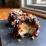 Peanut Butter Cottage Cheese Snickers Bites With Dark Chocolate Ganache 1767816504.1951892