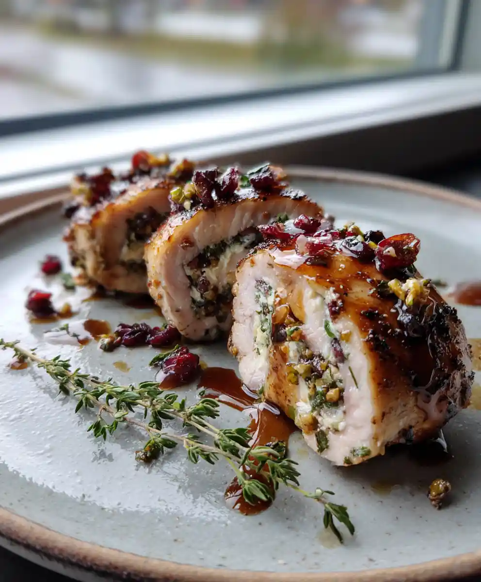 Pistachio Goat Cheese Swirl Stuffed Chicken With Cranberry Spinach Filling 5 Pistachio Goat Cheese Swirl Stuffed Chicken with Cranberry Spinach Filling