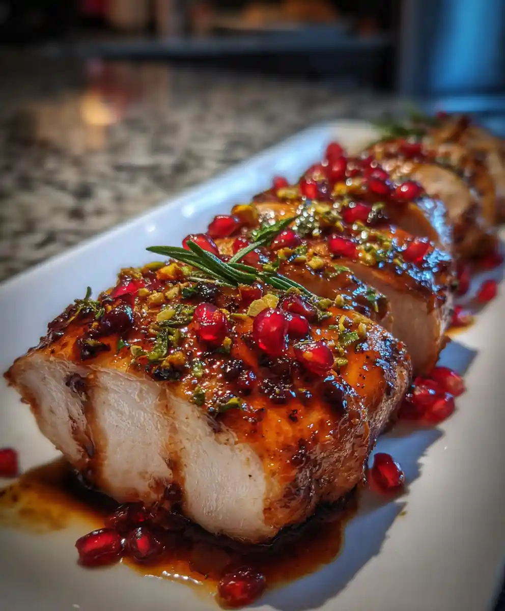 Pomegranate Glazed Garlic Herb Butter Roasted Chicken 5 Pomegranate Glazed Garlic Herb Butter Roasted Chicken
