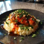 Red Pepper Glazed Chicken Scampi With Creamy Garlic Parmesan Rice 1767798661.0206647