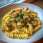 Saffron Infused Creamy Garlic Parmesan Chicken Over Twisted Pasta 1767791304.0125904