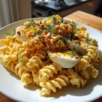 Smoky Paprika Cream Cheese Ribbon Deviled Egg Pasta Salad 1767852786.42343