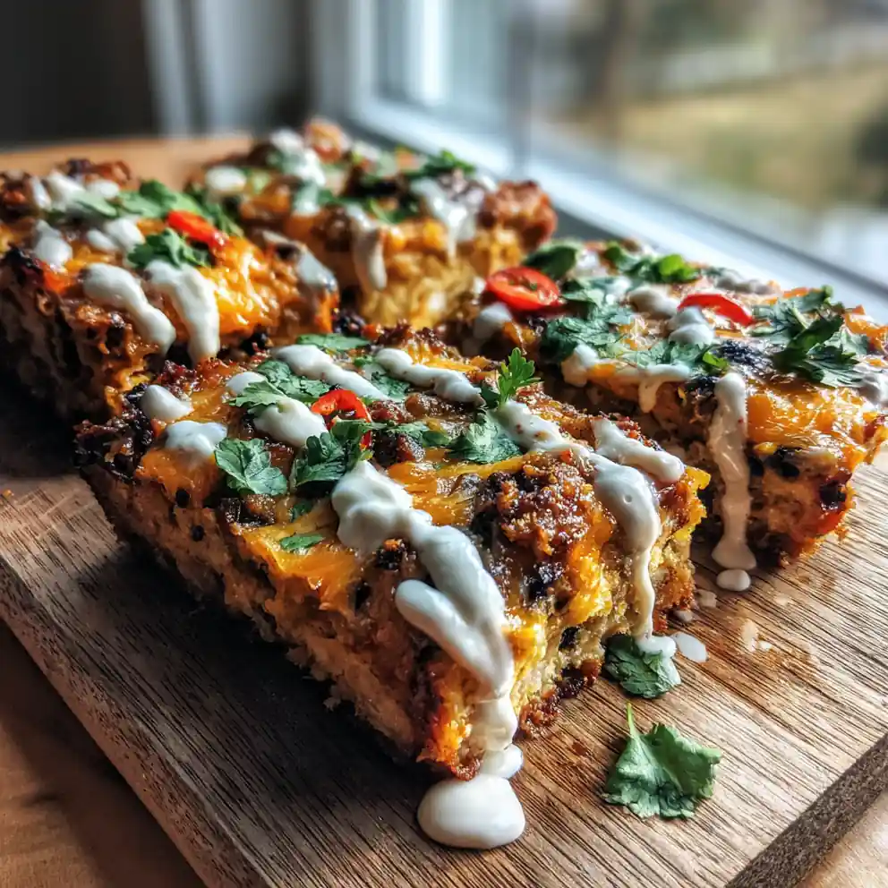 Spicy Mexican Casserole With Chipotle Crema Swirl 4 Spicy Mexican Casserole with Chipotle Crema Swirl