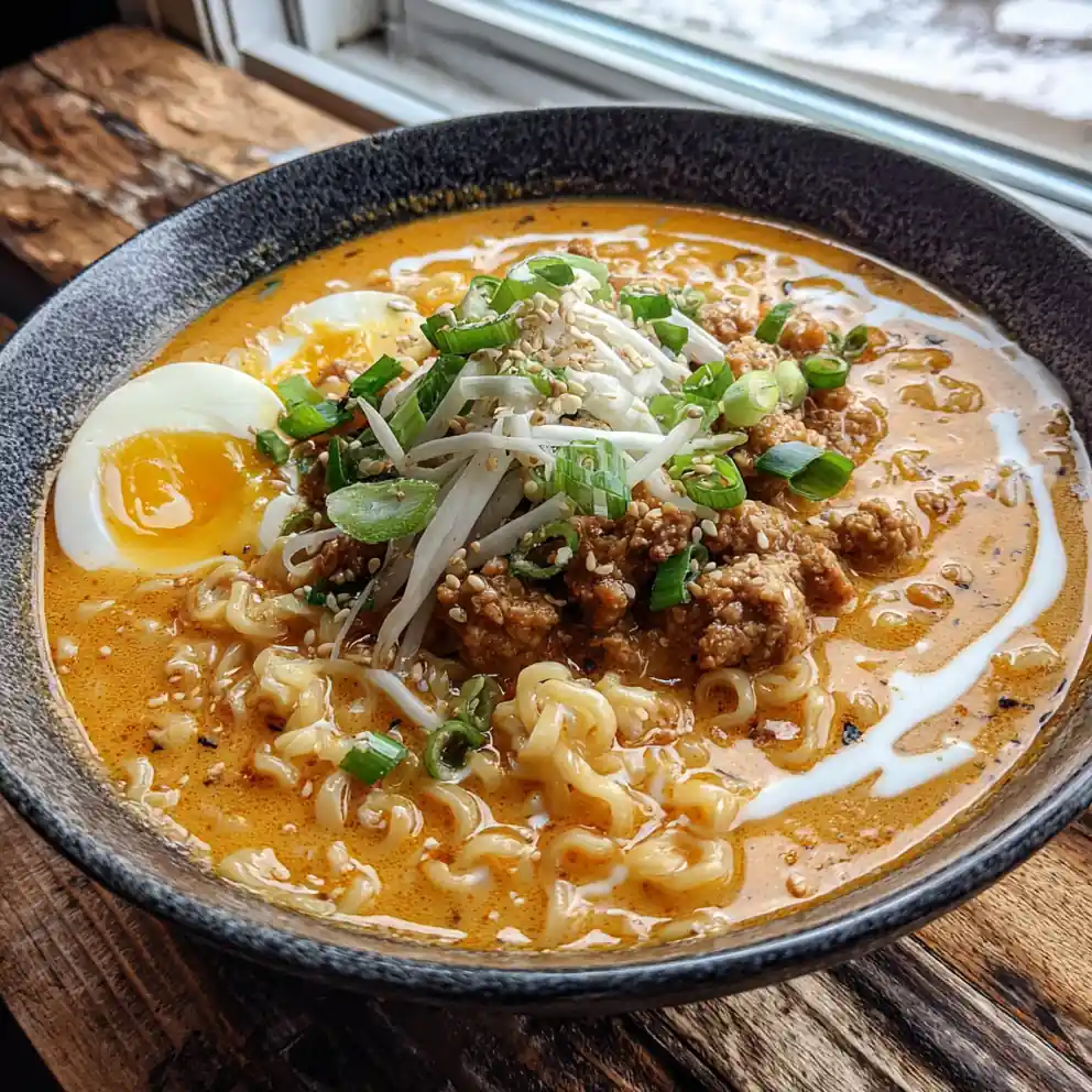 Spicy Tan Tan Ramen With Silky Sesame Chili Cream 4 Spicy Tan Tan Ramen with Silky Sesame Chili Cream