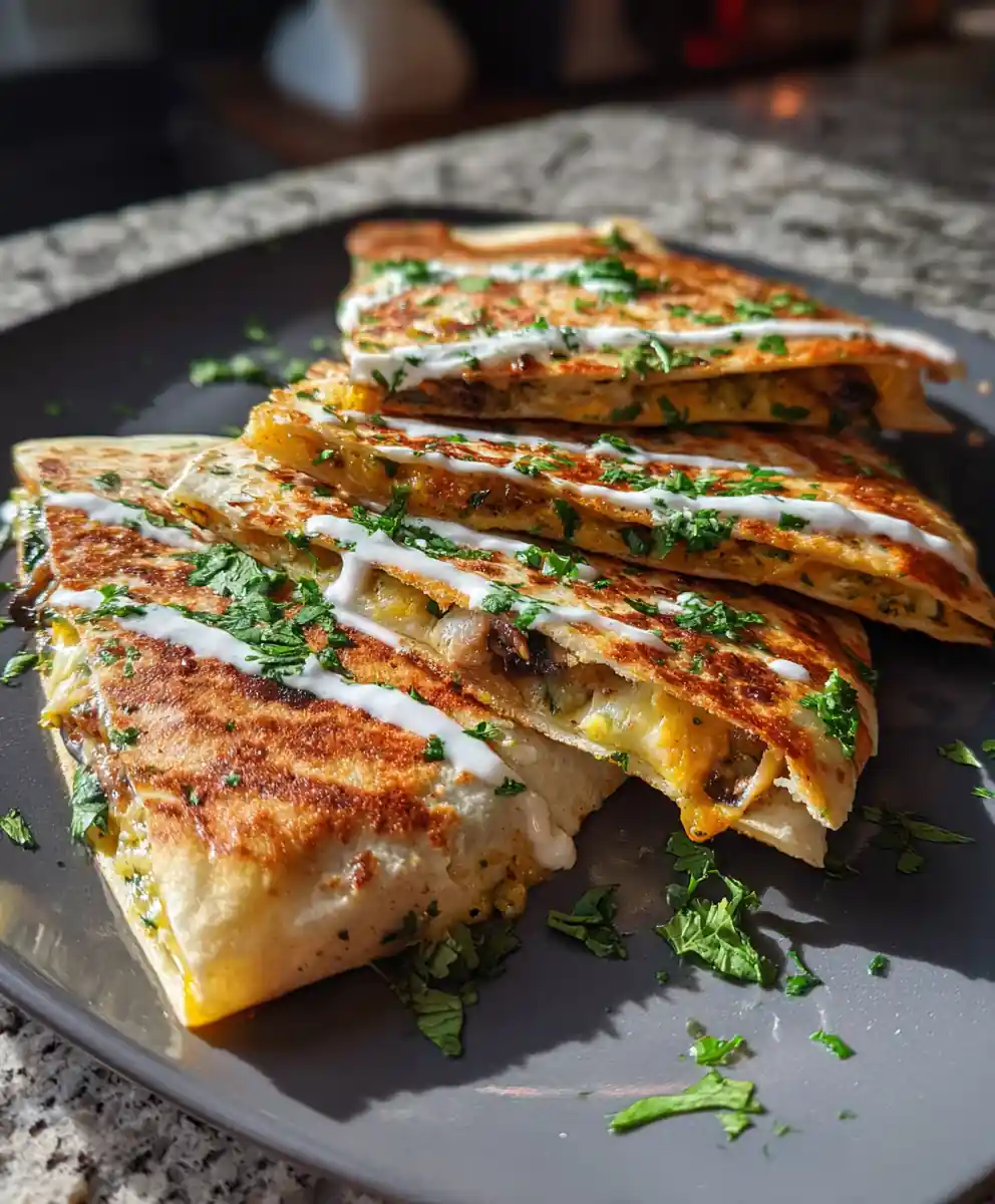 Spinach And Mushroom Quesadillas With Roasted Red Pepper Gouda Swirl 5 Spinach and Mushroom Quesadillas with Roasted Red Pepper Gouda Swirl