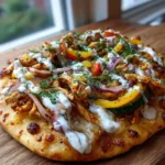Tzatziki Chicken Veggie Naan Pizza With Zesty Lemon Feta Ribbon 1767813499.4102333