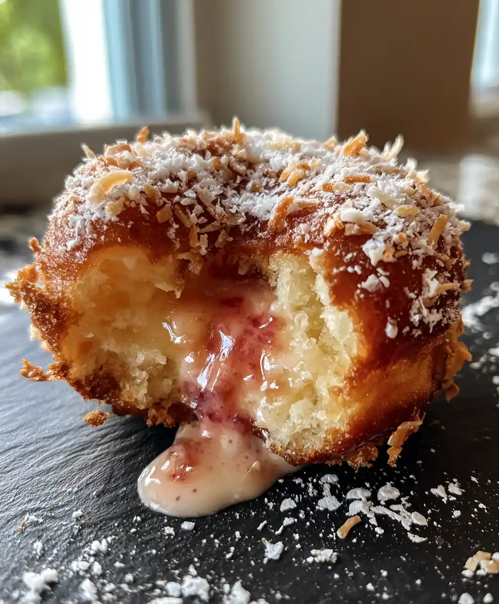 Vanilla Donuts With Raspberry Vanilla Cream Center 5 Vanilla Donuts with Raspberry Vanilla Cream Center