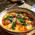 Zuppa Toscana With Roasted Red Pepper Cream And Sage Infused Oil 1767868237.4614182