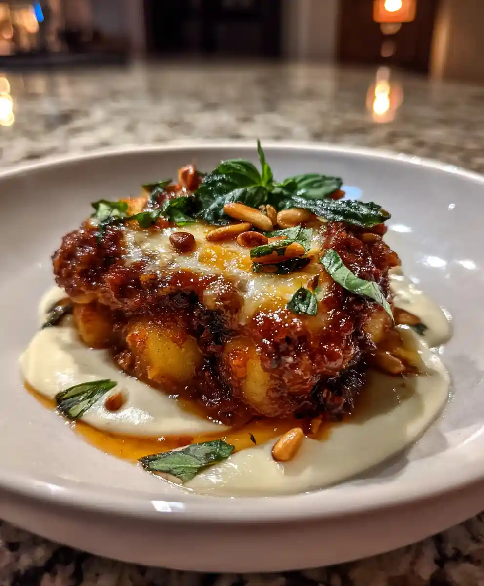 Baked Millionaire Gnocchi With Caramelized Onion Cream Swirl 5 Baked Millionaire Gnocchi With Caramelized Onion Cream Swirl