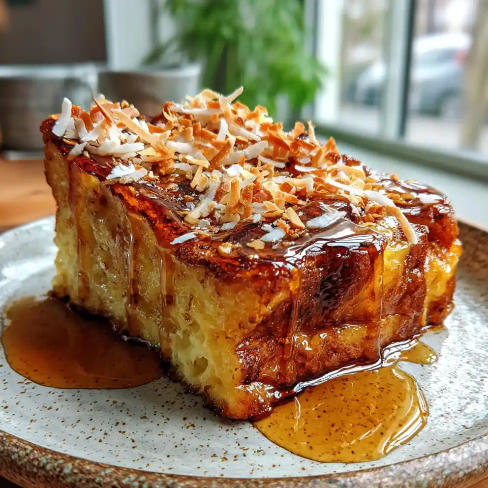 Banana French Toast Casserole With Maple Brown Butter Swirl 4 Banana French Toast Casserole With Maple Brown Butter Swirl