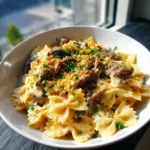 Beef Bowtie Pasta In Creamy Garlic Parmesan Sauce With Toasted Hazelnut Herb Crumble 6 Beef Bowtie Pasta In Creamy Garlic Parmesan Sauce With Toasted Hazelnut Herb Crumble 1772088539.244386