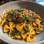 Bowtie Pasta With Beef, Garlic Parmesan Cream And Basil Pesto Swirl 6 Bowtie Pasta With Beef Garlic Parmesan Cream And Basil Pesto Swirl 1772027791.2265658