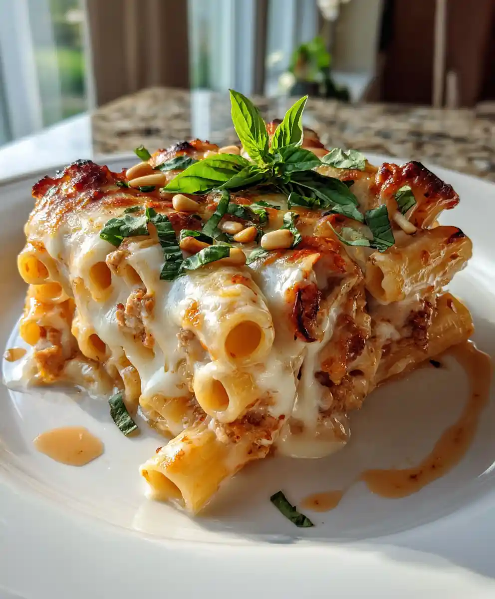 Cheesy Rigatoni With Italian Seasoned Chicken Sausage And Sun Dried Tomato Basil Swirl 5 Cheesy Rigatoni With Italian Seasoned Chicken Sausage And Sun Dried Tomato Basil Swirl