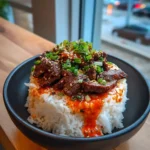 Korean Bbq Steak Rice Bowls With Gochujang Caramel Drizzle 1772029957.0456333