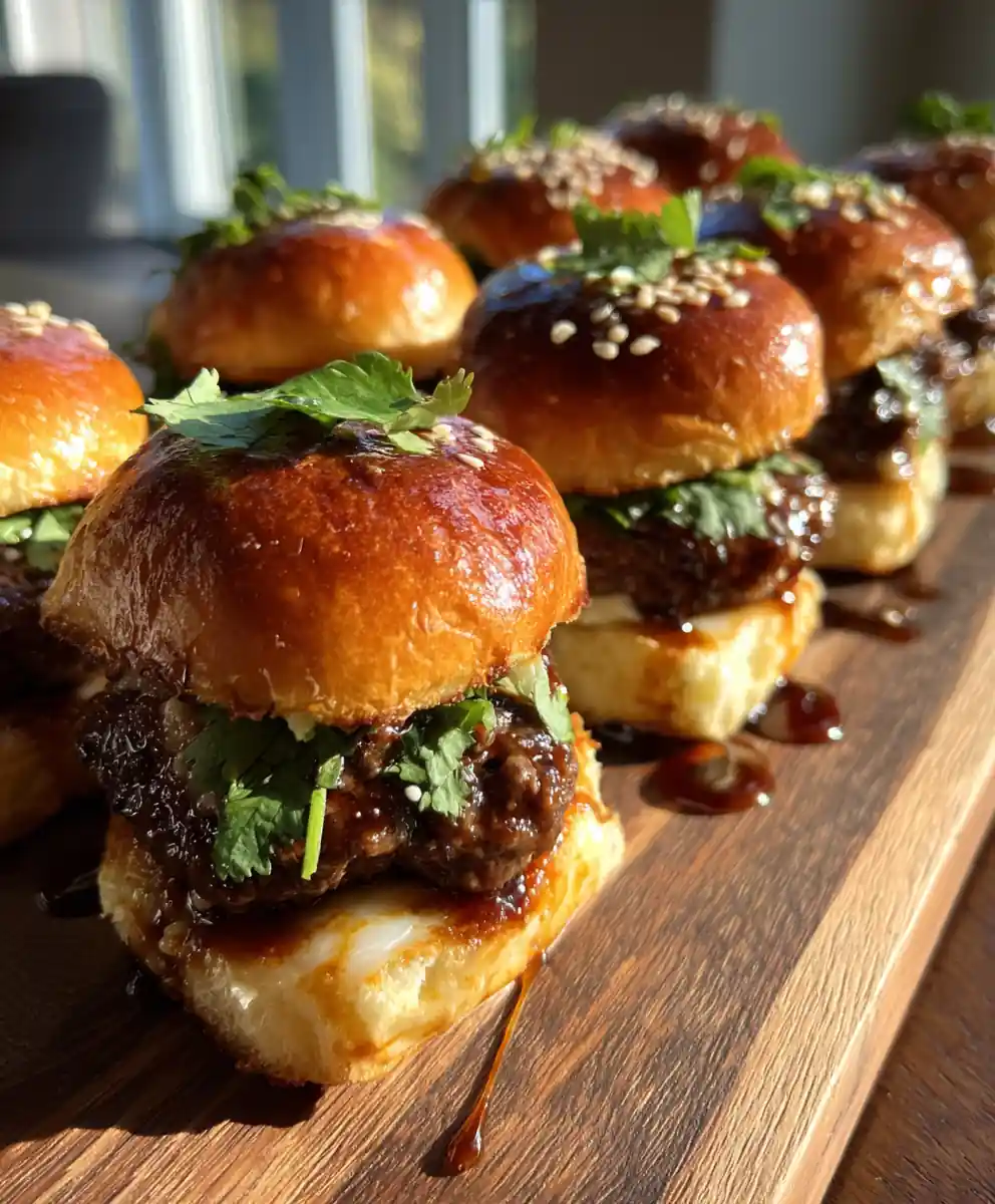 Mini Smash Burger Sliders With Jalapeño Cream Cheese Swirl & Miso Glaze 5 Mini Smash Burger Sliders With Jalapeño Cream Cheese Swirl & Miso Glaze