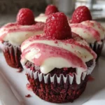 Raspberry Swirled Red Velvet Cupcakes With Glossy Berry Glaze 1772029519.8057208