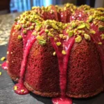 Red Velvet Bundt Cake With Raspberry Swirl And Pistachio Glaze 1772013933.1282206