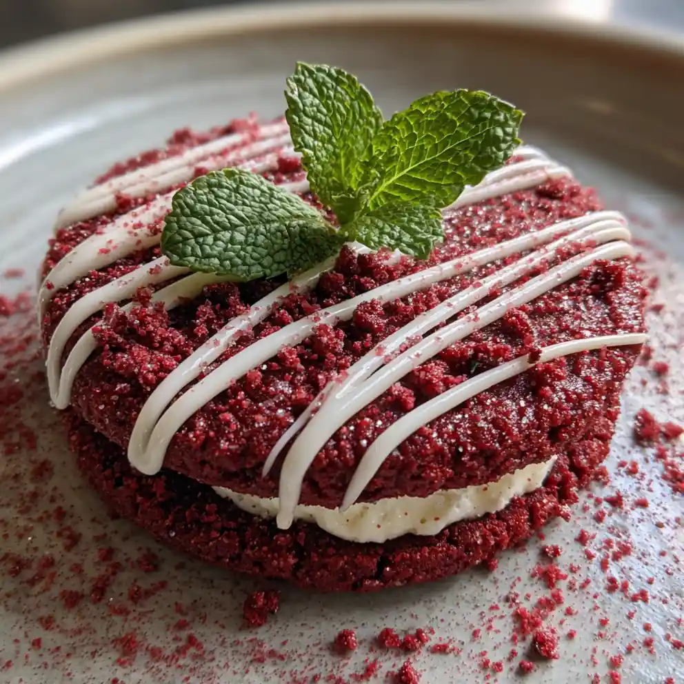 Red Velvet Oreo Cookies With White Chocolate Cream Cheese Centers 4 Red Velvet Oreo Cookies With White Chocolate Cream Cheese Centers