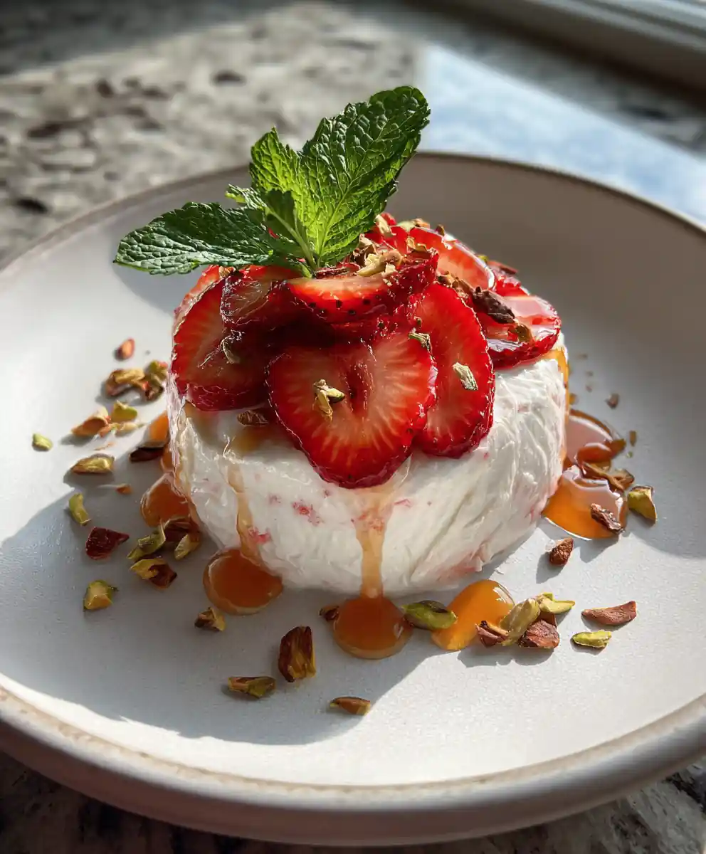 Strawberry Fluff Salad With Lemon Ginger Drizzle 5 Strawberry Fluff Salad With Lemon Ginger Drizzle