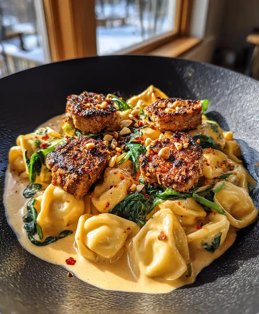 Tuscan Spinach Steak Bite Tortellini With Pistachio Herb Crusted Bites 5 Tuscan Spinach Steak Bite Tortellini With Pistachio Herb Crusted Bites