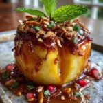 Warm Ginger Cardamom Caramel Baked Apples With Pomegranate Drizzle 1772108544.3483794
