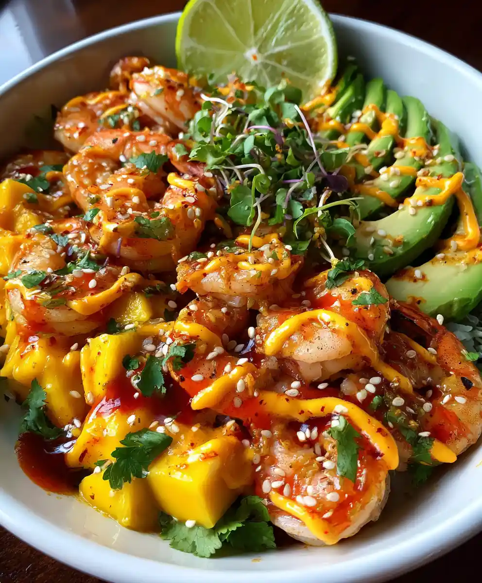 Best Shrimp And Avocado Bowl With Mango Salsa And Lime Chili Sauce 5 Best Shrimp And Avocado Bowl With Mango Salsa And Lime Chili Sauce
