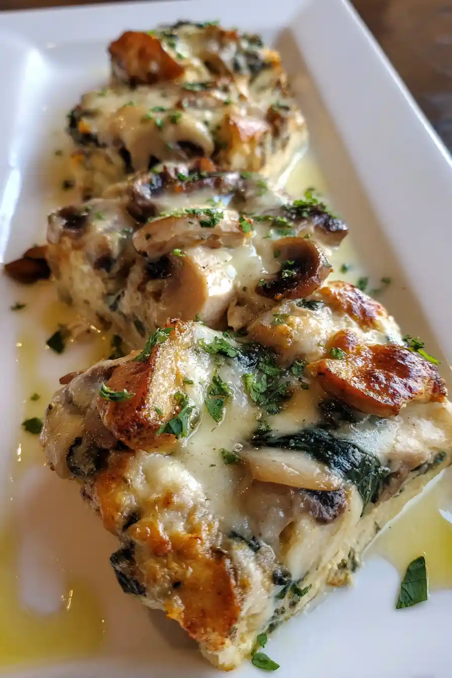 Creamy Chicken Spinach Mushroom Bake – Creamy & Cheesy Dinner 5 Creamy Chicken Spinach Mushroom Bake – Creamy & Cheesy Dinner