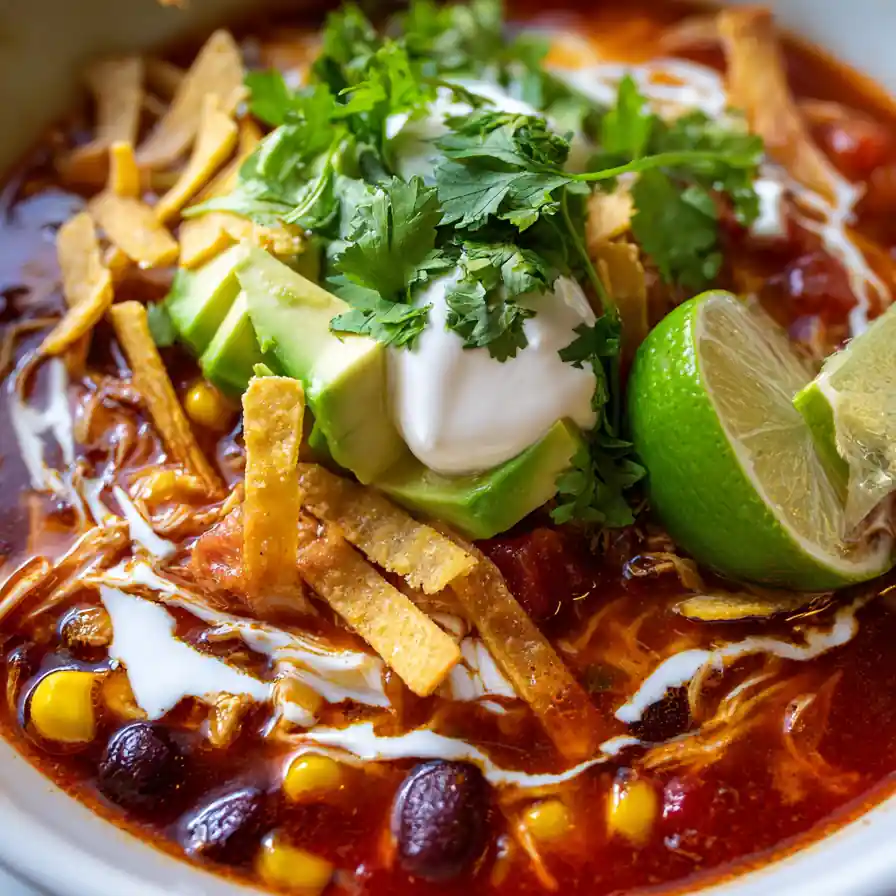 Easy Chicken Tortilla Soup 4 Easy Chicken Tortilla Soup